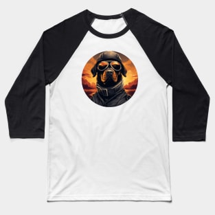 Rottweiler Dog Funny Pilot Baseball T-Shirt